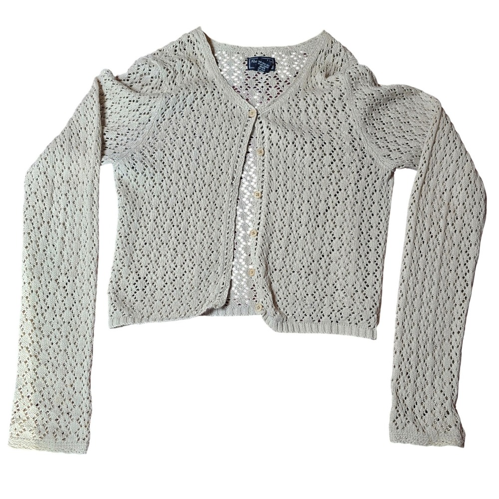 Vintage Y2K Abercrombie & Fitch Tan Shrug knitted sweater Babydoll Cardigan